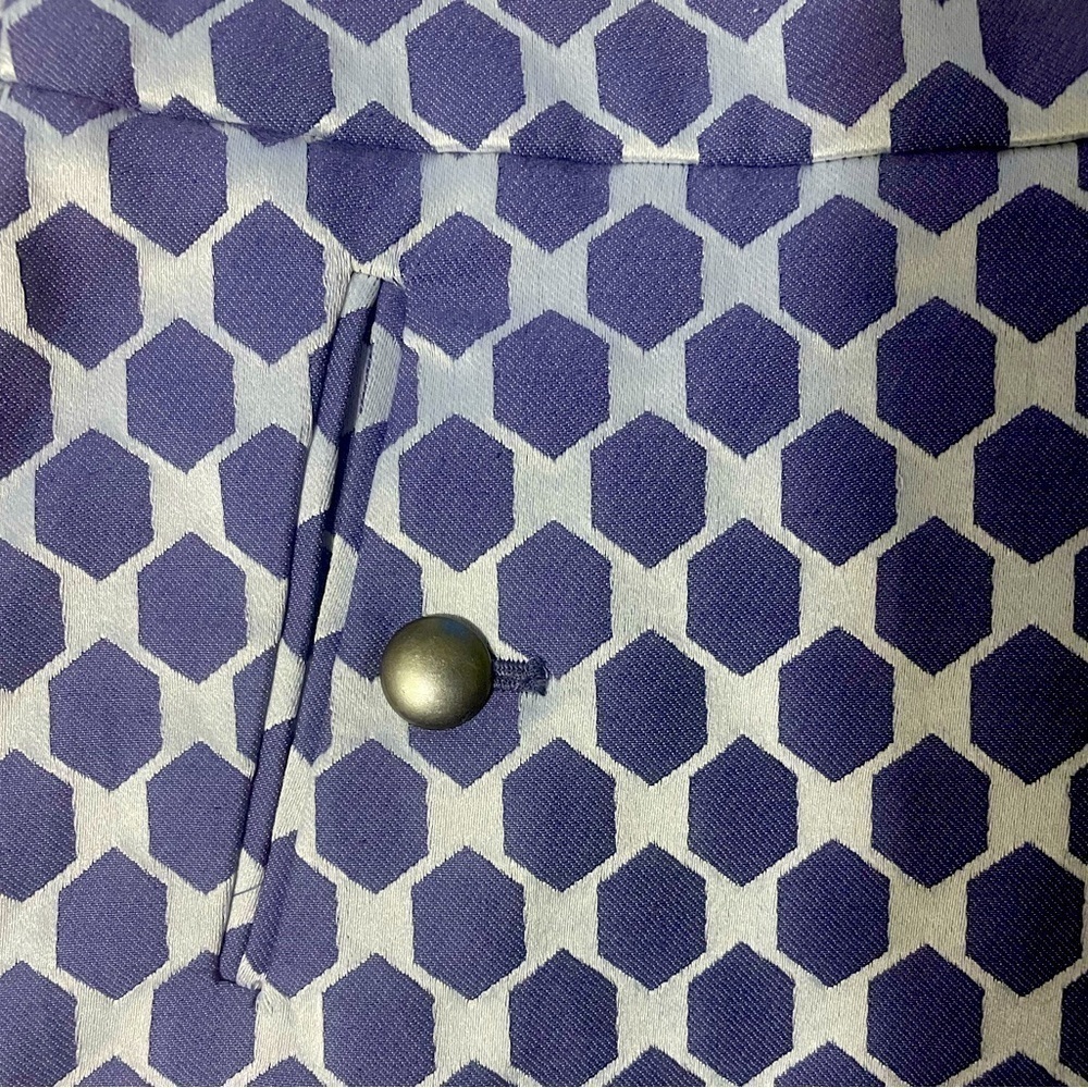 LOFT Outlet Short Skirt with Geometric‎ Design, Periwinkle, Sz 2P - Picture 3 of 7